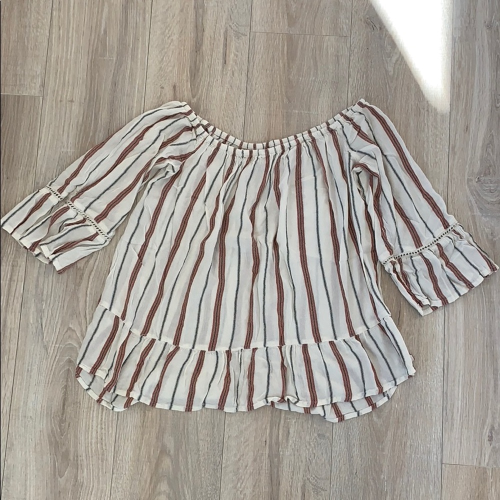 Soft cotton striped blouse